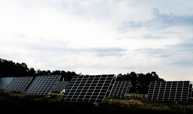sky, nature, clouds, trees, solar, energy