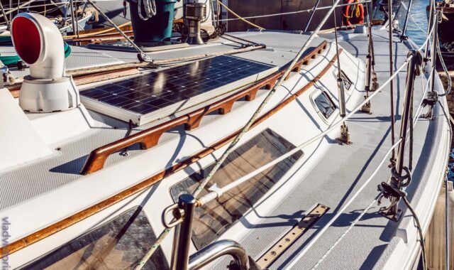 boat, ocean, sailing vessel, nature, leisure, sailing, hobby, shipping, maritime, solar, solar panel