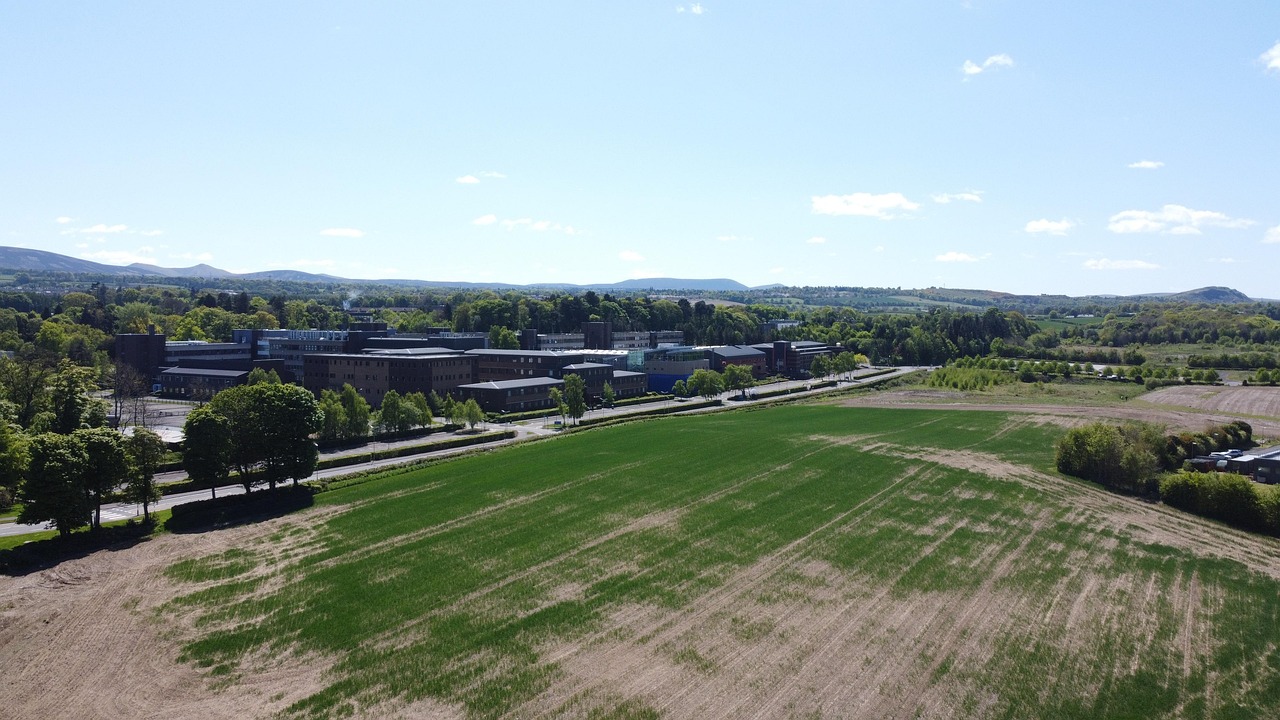 heriot-watt, edinburgh, aerial view, heriot-watt research park