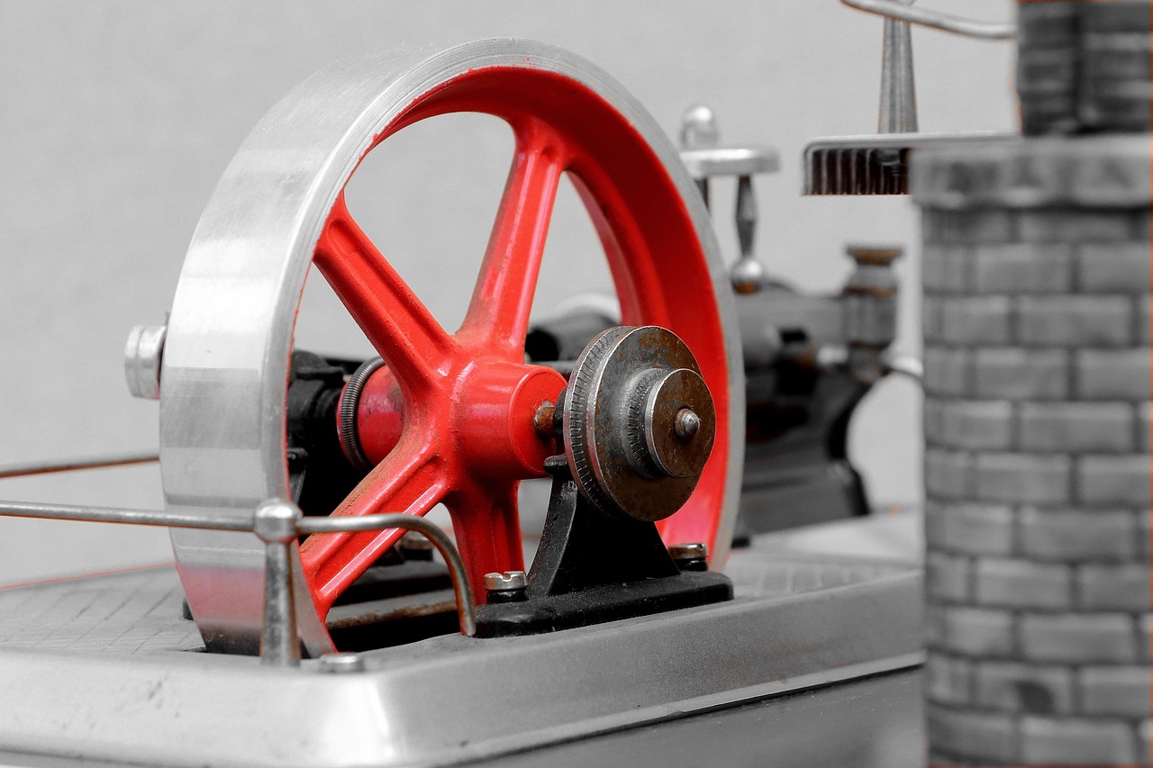 steam engine, toy, flywheel, drive, metal construction, iron, to play, flywheel, flywheel, flywheel, flywheel, flywheel