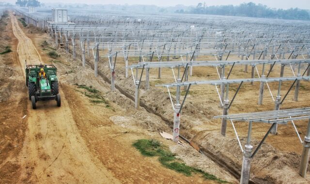 solar panels, excavator, machinery, pathway, nature, trail, plant, bangladesh