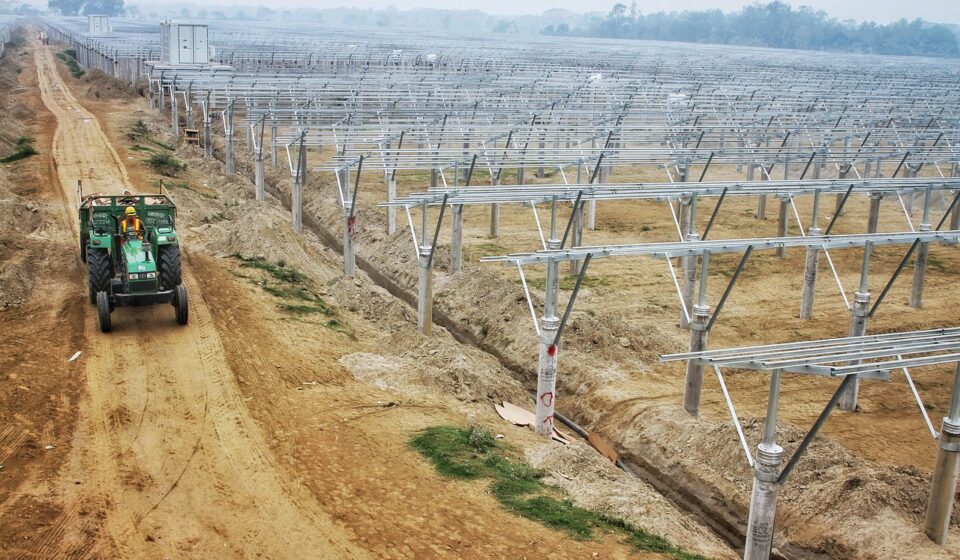 solar panels, excavator, machinery, pathway, nature, trail, plant, bangladesh
